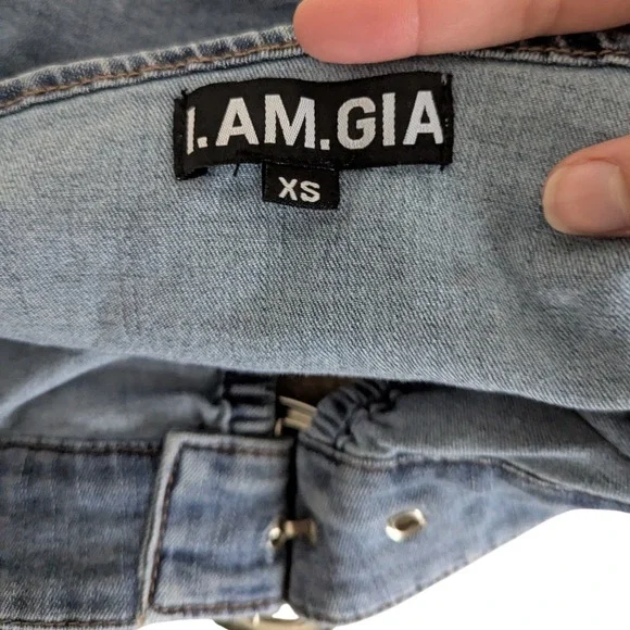 I.AM.GIA Drew denim corset top and jeans set size XS Y2K clubwear